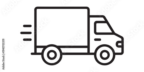 Abstract modern delivery truck illustration