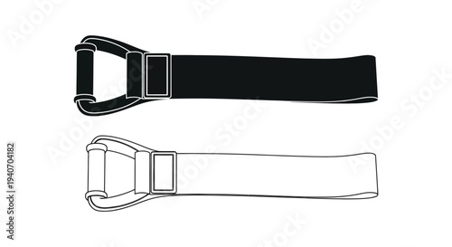 Two belts one black and one white displayed in a clean silhouette