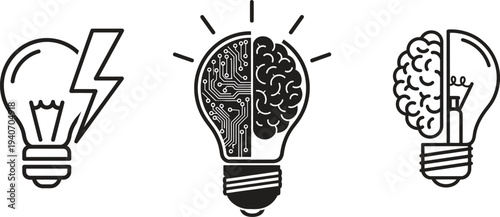 Innovative ideas and creative thinking concepts