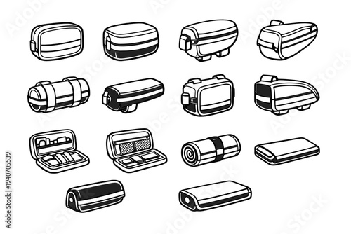 Everyday compatibility use modern geometry vector appearance toothbrush holder icon outlines