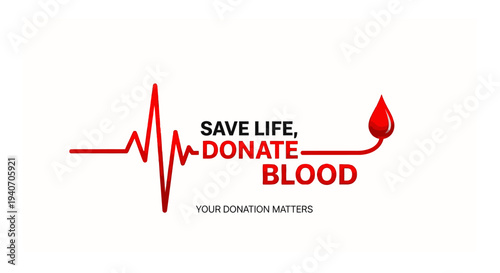 Blood Donation Awareness Save Life Donate Blood Campaign.