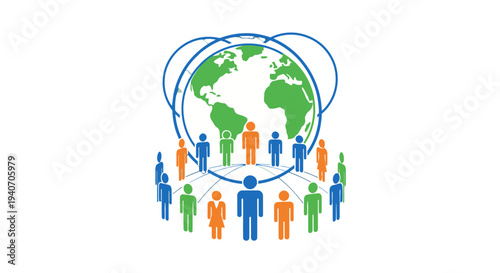 Global unity and diversity concept with people around the world.