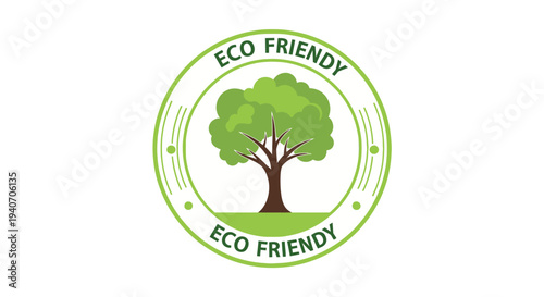 Eco Friendly Green Tree Logo Design Concept.