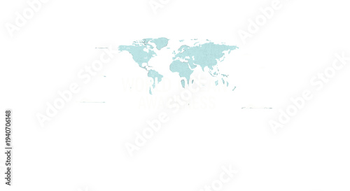 World map illustration on a white background.
