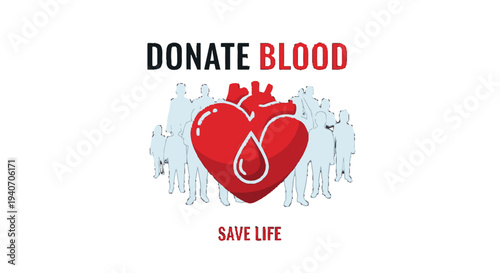 Donate Blood Save Life Charity Campaign Poster Design.