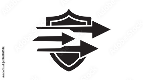 A  image of the Harley Davidson logo, featuring a shield with arrows, symbolizing freedom and adventure, ideal for commercial use in advertising, marketing materials, and editorial content.