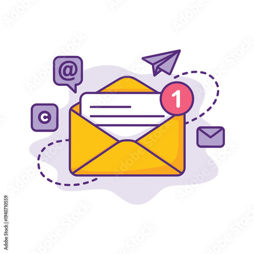 New email message arrives in an open inbox.