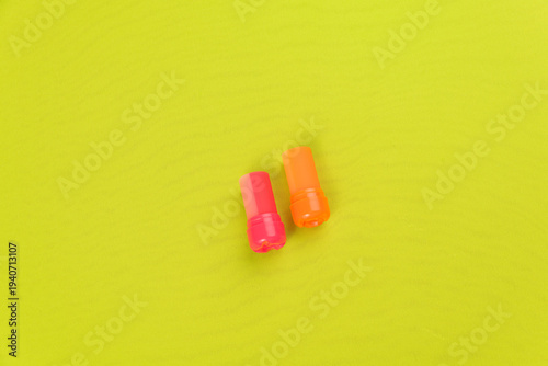 Colorful stationery on desk for creativity