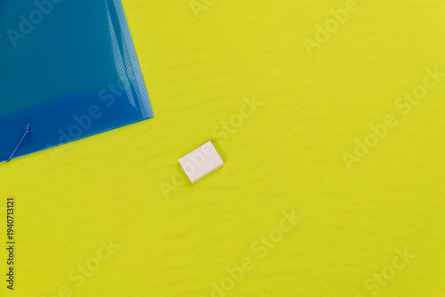 Colorful stationery on desk for creativity