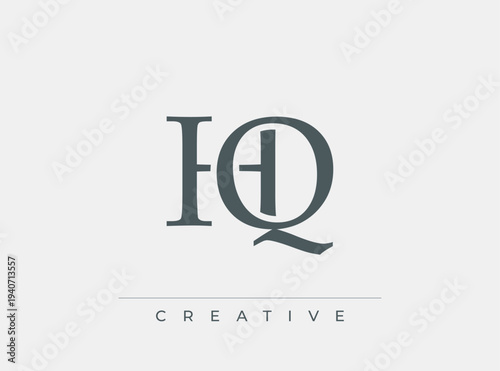 Hq creative logo template with modern and stylish design element
