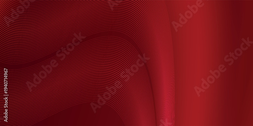 Luxury red satin smooth fabric background. Abstract background luxury red cloth or liquid wave or wavy folds of silk satin background. Red silky fabric. Decoration element for design.