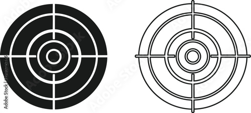 Target practice bullseye design isolated on transparent background, Vector