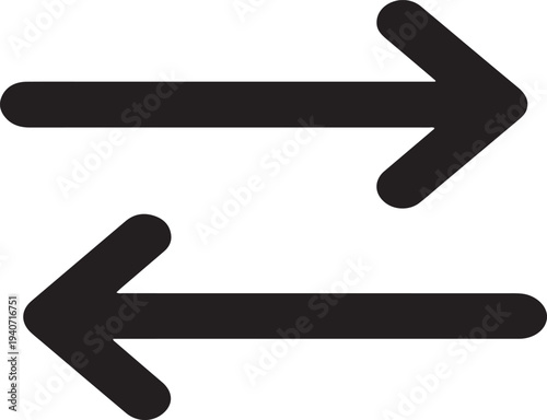 Comparison Arrows Icon – Direction, Contrast and Business Analysis Vector Illustration