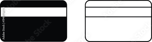 Credit card design template isolated on transparent background, Vector