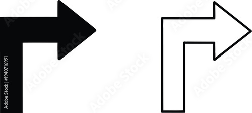 Arrows direction icons isolated on transparent background, Vector