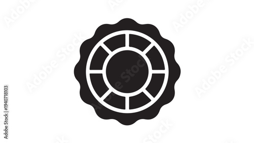 Gear Icon Industrial Cogwheel Symbol Mechanical Engineering Technology Vector Isolated on White