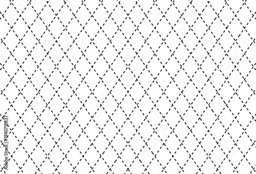 Elegant black argyle harlequin diamond pattern arranged in a seamless repeating layout. Minimal geometric rhombus vector design suitable for banners,