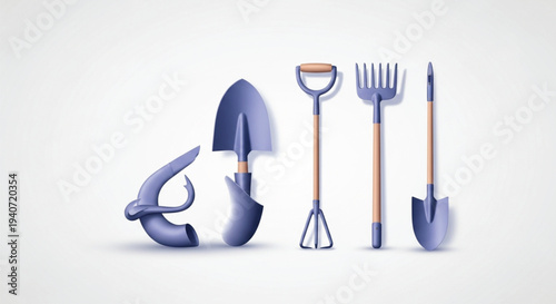 Blue Garden Equipment Set