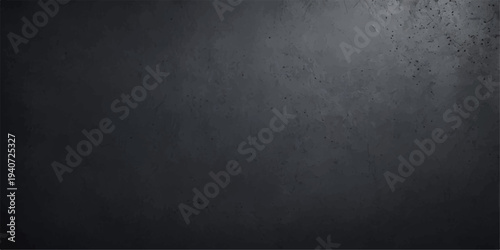 A dark grunge black chalkboard background featuring a textured old wall surface with a rough vintage concrete pattern and scratched gray backdrop