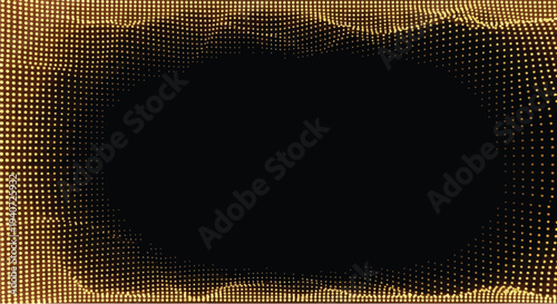 Abstract blue and green halftone background featuring a vibrant mosaic pattern of dotted circles and light wave shapes for a decorative vector illustration backdrop