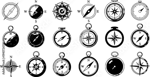 Vector Compass icons