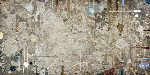 Weathered vintage grunge wall background with peeling paint and aged brown concrete texture on a damaged rough surface backdrop