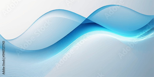 A flowing blue abstract wave design features soft curved lines and a modern vector illustration pattern perfect for a professional technology web backdrop or business wallpaper concept