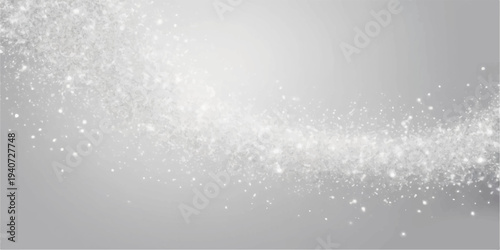 Abstract vector background featuring falling snowflakes and stars in a bright blue winter sky illustration for a magic Christmas holiday celebration wallpaper design