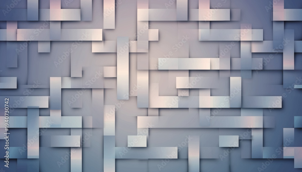 Fototapeta premium Clean abstract background with overlapping pastel rectangles and soft shadows