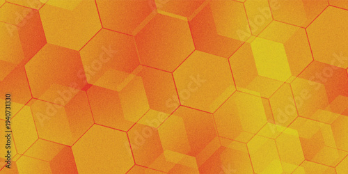 orange hexagon background.  abstract vector illustration.  layout for advertising
