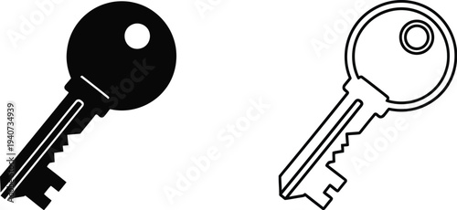 Keys unlocking opportunities isolated on transparent background, Vector