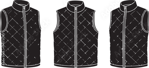 Winter Quilted Puffer Vest Outerwear Silhouettes