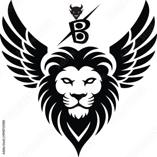 Lion head tattoo design vector illustration of a wild king lion face in tribal style