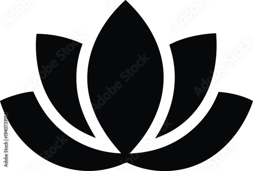 lotus flower vesak silhouette vector illustration on transparent background