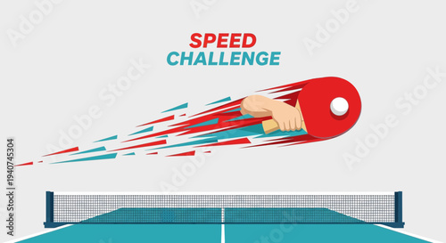 Dynamic Ping Pong Action Illustrating Speed And Competition With A Fast Motion Effect