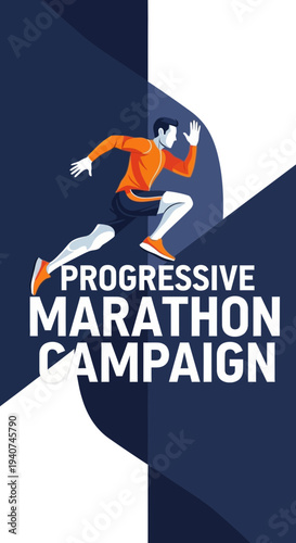 Dynamic Runner in Marathon Campaign: A Visual Concept of Endurance and Competition