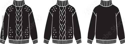 Knitted Winter Wool Sweater Fashion Silhouettes