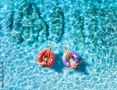 Aerial view of two beautifu...