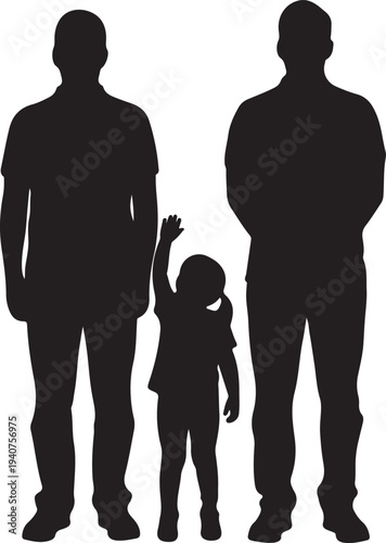 Family Silhouette Vector Illustration