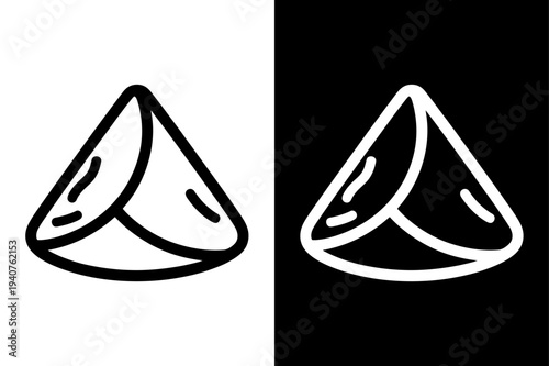 Samosa  vector icon graphic isolated sketch illustration on white background.