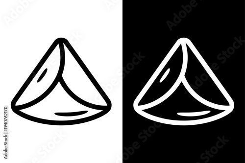 Samosa  vector icon graphic isolated sketch illustration on white background.