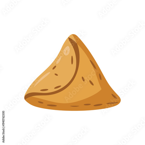 Samosa color vector icon graphic isolated sketch illustration on white background.