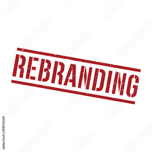 Rebranding Stamp, Rebranding Grunge Square Sign