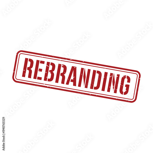 Rebranding Stamp, Rebranding Grunge Square Sign