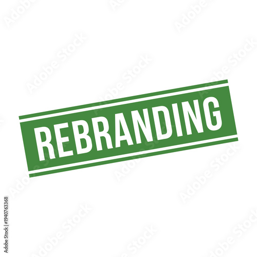 Rebranding Stamp, Rebranding Square Sign