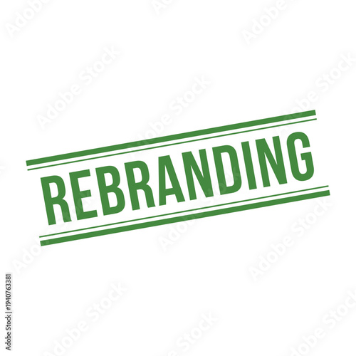 Rebranding Stamp, Rebranding Square Sign
