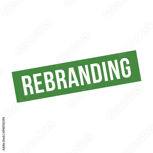 Rebranding Stamp, Rebranding Square Sign