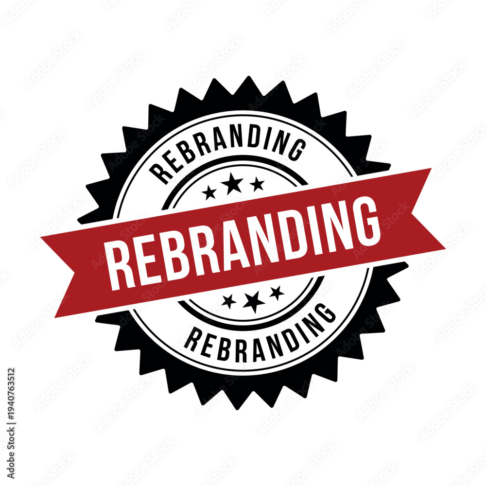Obraz premium Rebranding Stamp, Rebranding Round Sign With Ribbon