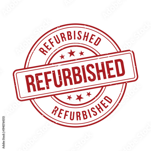 Refurbished Stamp, Refurbished Grunge Round Sign