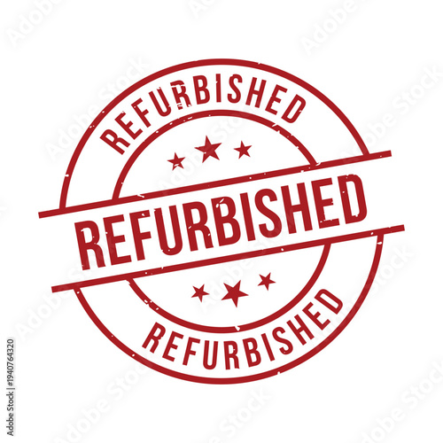 Refurbished Stamp, Refurbished Grunge Round Sign